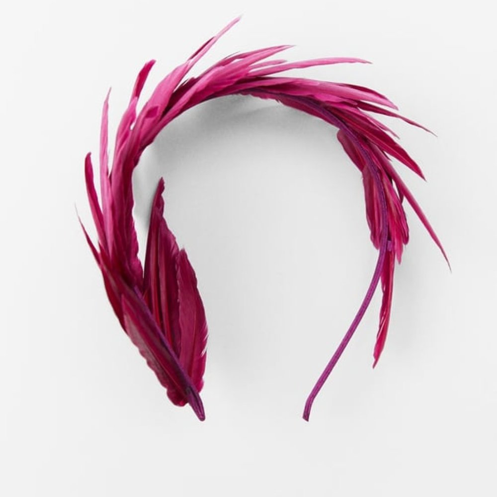 Zara feathered head piece ISO